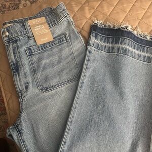 Madewell Women's Straight Leg Jeans in Light blue -EMMETT Wide-Leg TALL - 32”